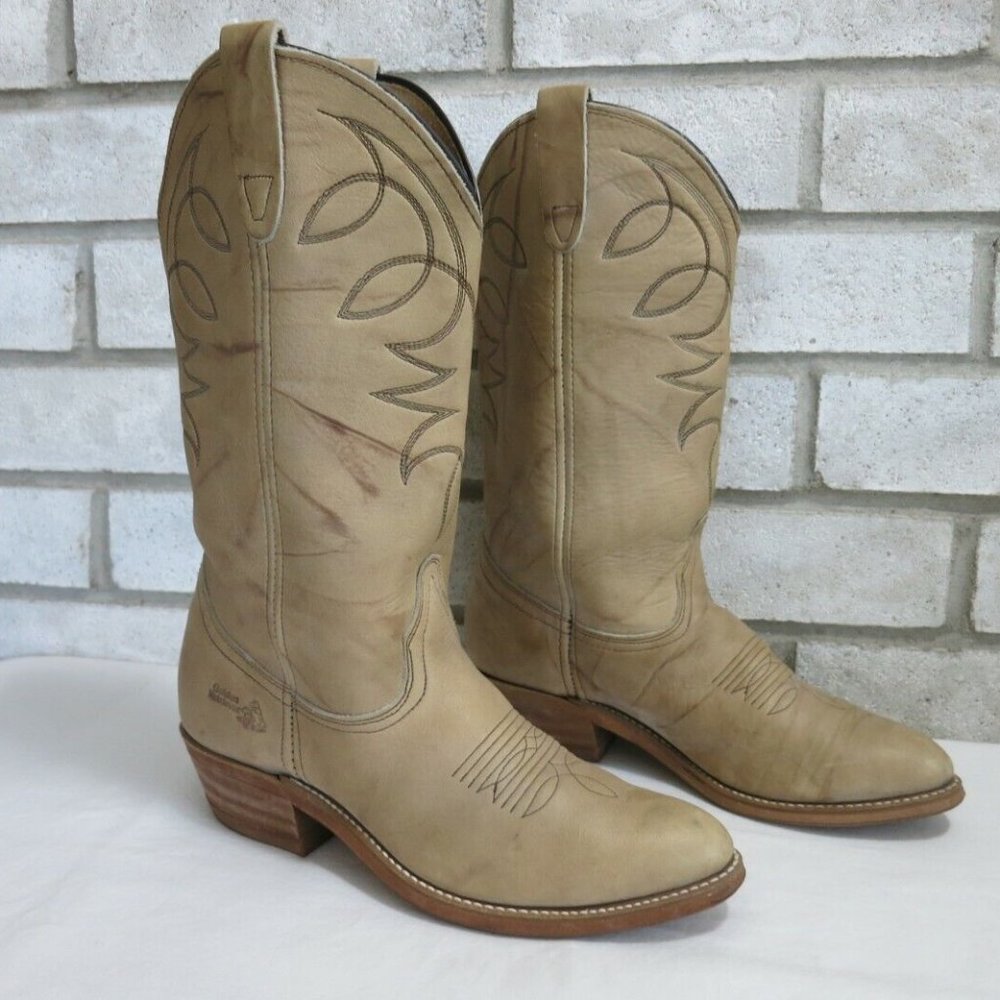 Golden Retriever Leather Western Cowgirl Boots Shoes 7